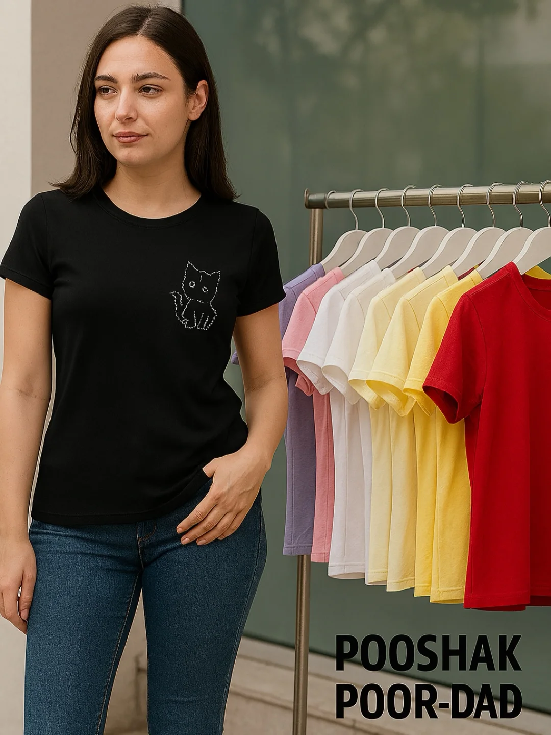 تیشرت نخ و پنبه فری سایز